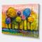 Designart - Colourful Trees Impressionist Landscape IV - Modern Canvas Wall Art Print